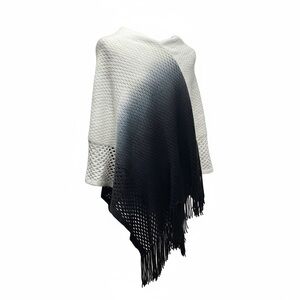 Styline Knit Gray ombré poncho. OSFM